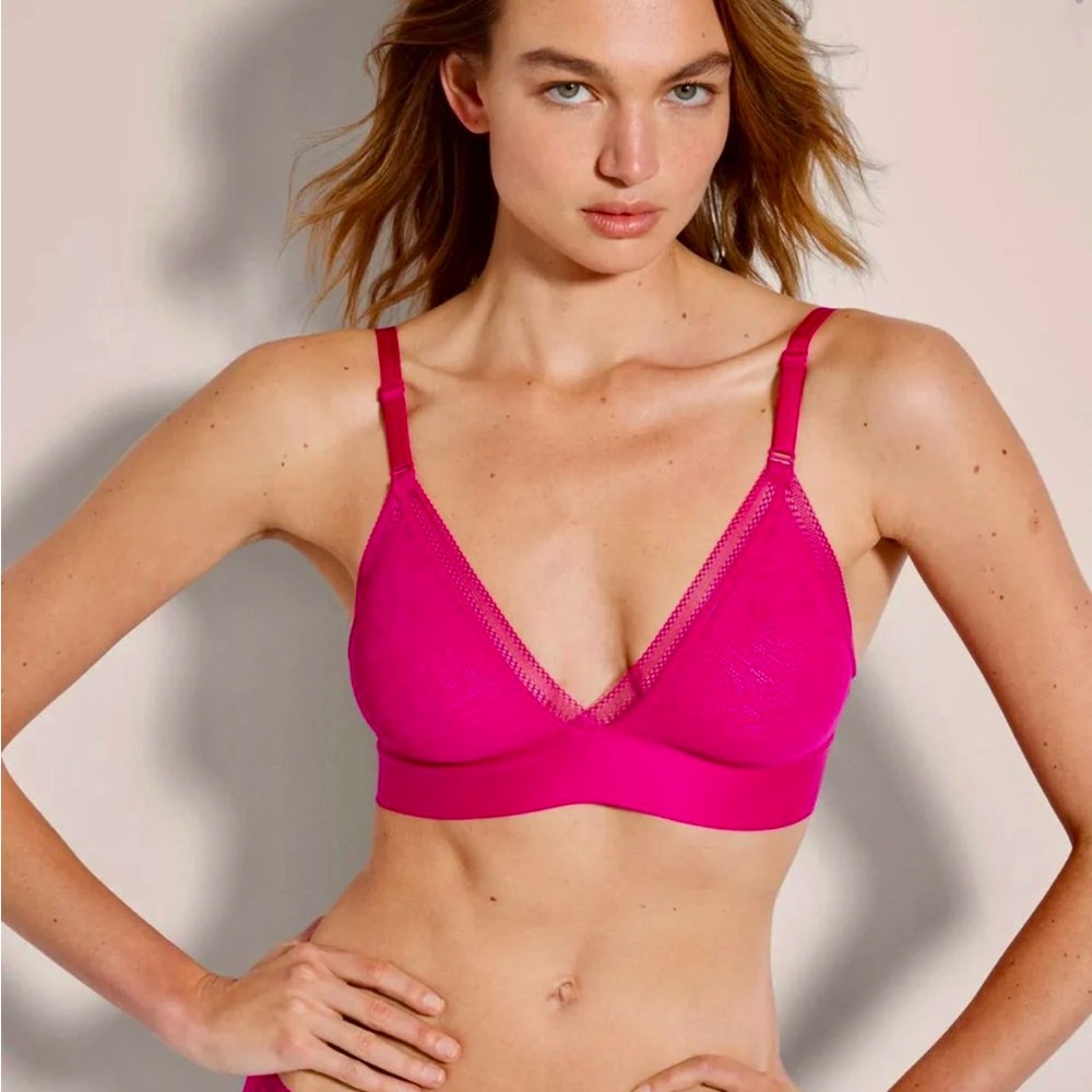 Soma NWT Triangle Bralette with Lace Size XS
